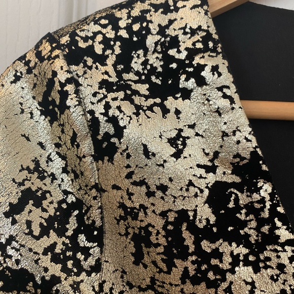 Meraki Womens Metallic Velvet Long Sleeve Cropped Top Size XS Clubbing Party - Picture 6 of 8